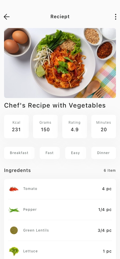 Recipe Book Mobile App UI Kit - Screenshot 5