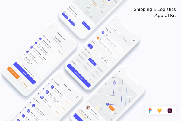 Shipping & Logistics App UI Kit