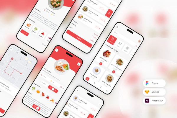 Sea Food Delivery Mobile App UI Kit