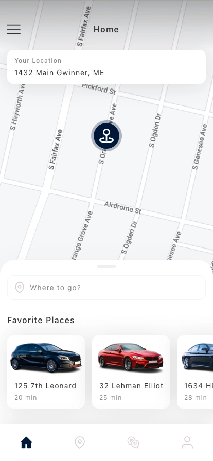 Taxi Call Mobile App UI Kit - Screenshot 2