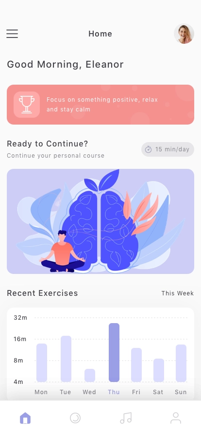 Mindfulness Mobile App UI Kit - Screenshot 1