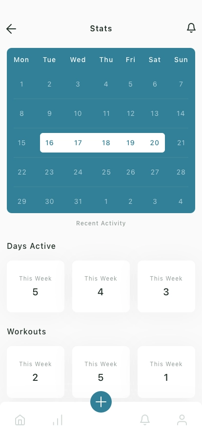 Health & Sport Tracker Mobile App UI Kit - Screenshot 3