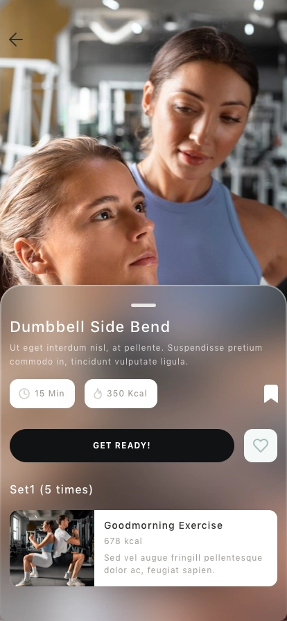 AI Fitness Mobile App UI Kit - Screenshot 3
