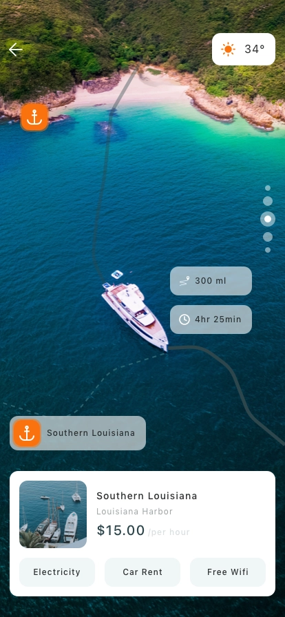 Boat & Sailing Mobile App UI Kit - Screenshot 2