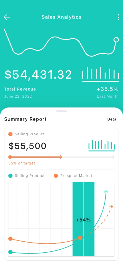 Sales Analytics Mobile App UI Kit - Screenshot 1