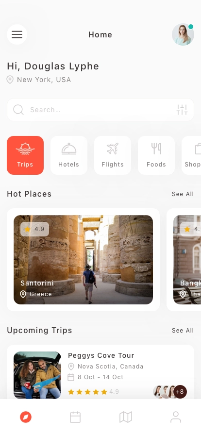 Trip & Travel Mobile App UI Kit - Screenshot 1