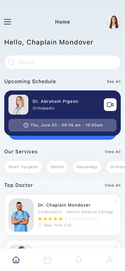 Clinic Appointment Mobile App UI Kit - Screenshot 1