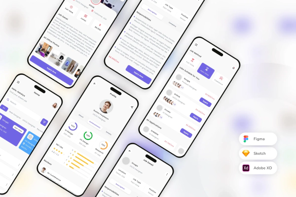 Job Search & Finder Mobile App UI Kit
