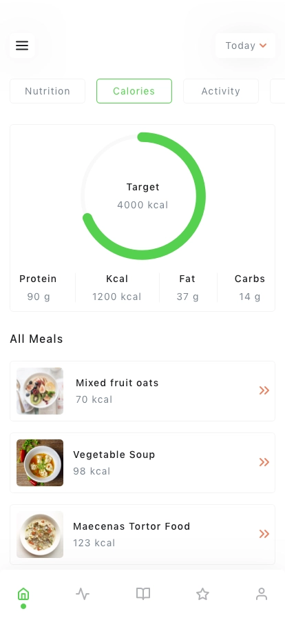 Nutrition Tracker Mobile App UI Kit - Screenshot 1