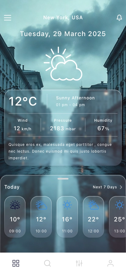 AI Weather & Forecast Mobile App UI Kit - Screenshot 1