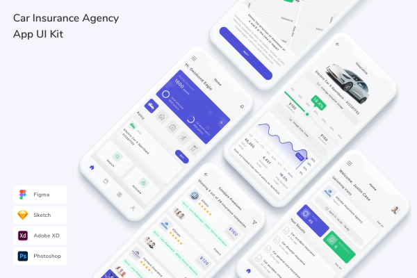 Car Insurance Agency App UI Kit