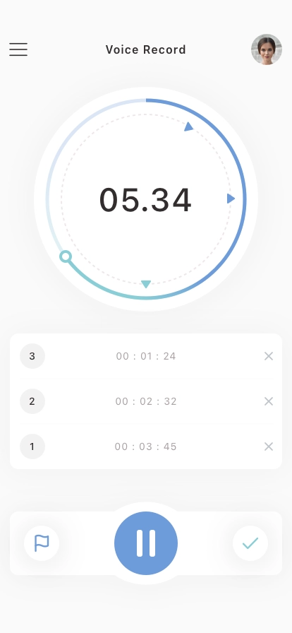 Voice Recorder Mobile App UI Kit - Screenshot 3