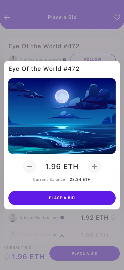 NFT Marketplace Mobile App UI Kit - Screenshot 3