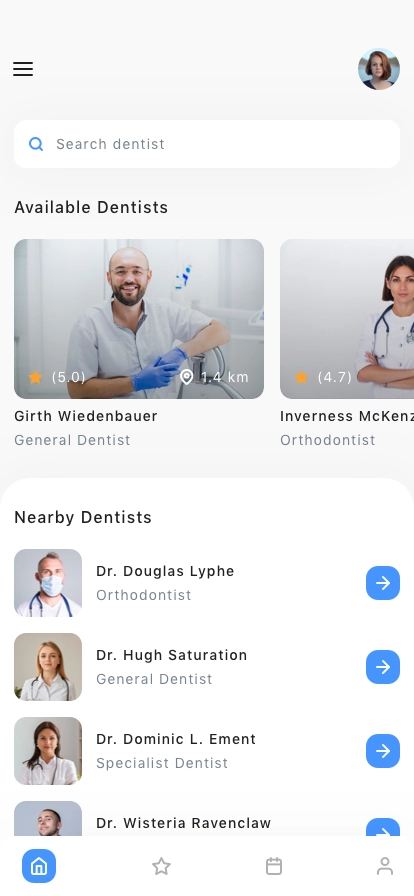 Dentist Mobile App UI Kit - Screenshot 1