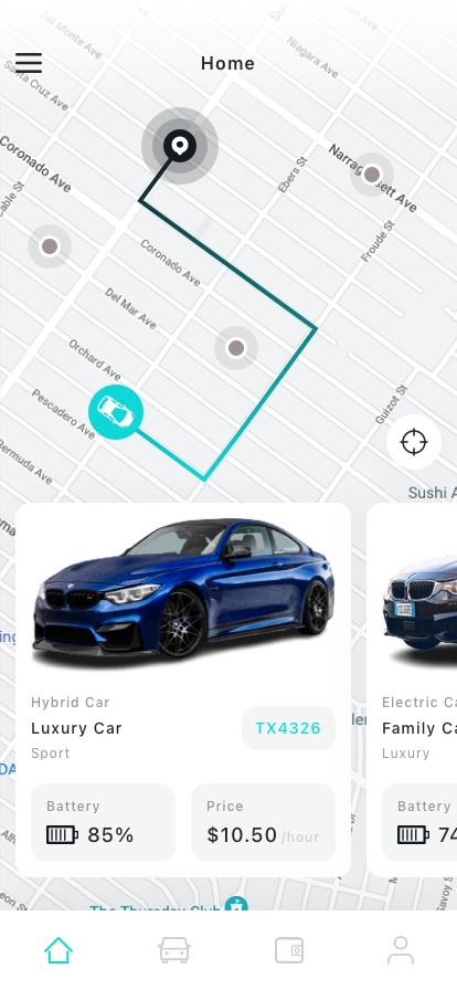 Car & Ride Sharing Mobile App UI Kit - Screenshot 4