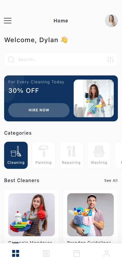 House Clean Mobile App UI Kit - Screenshot 1