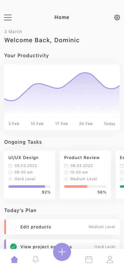ToDo & Task Manager Mobile App UI Kit - Screenshot 3