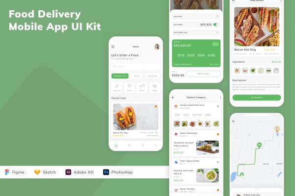 Food Delivery Mobile App UI Kit