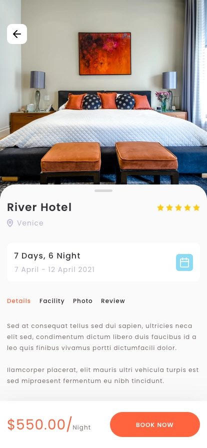 Travel App Details UI Kit - Screenshot 3