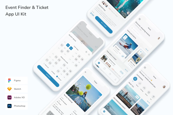 Event Finder & Ticket App UI Kit