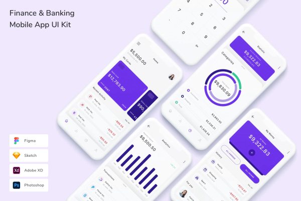 Finance & Banking Mobile App UI Kit