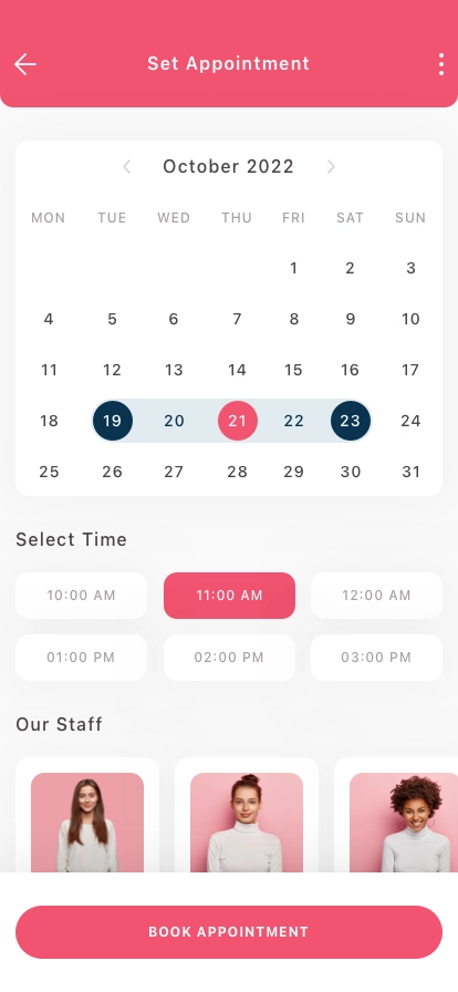 Beauty Salon Appointment Mobile App UI Kit - Screenshot 5