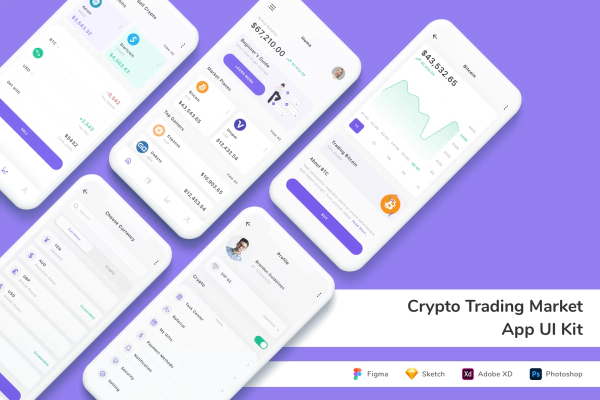 Crypto Trading Market App UI Kit