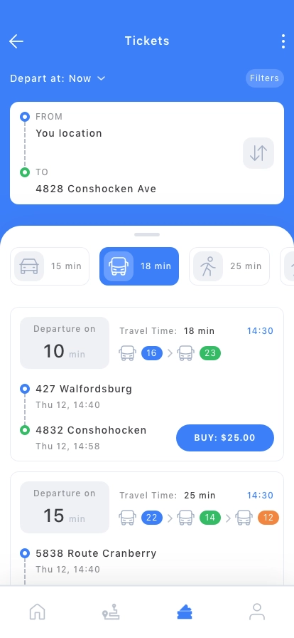 Public Transport Mobile App UI Kit - Screenshot 2