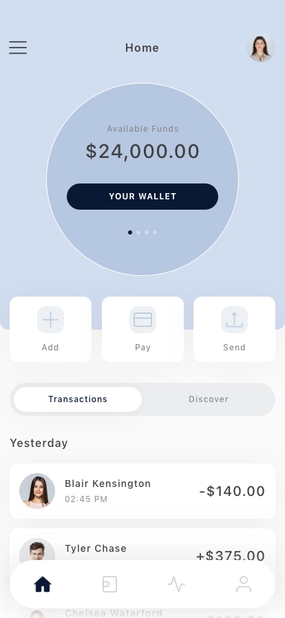 Finance Manager Mobile App UI Kit - Screenshot 1