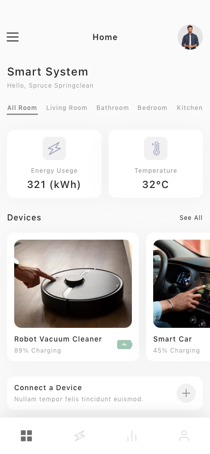 Smart Home Mobile App UI Kit - Screenshot 3