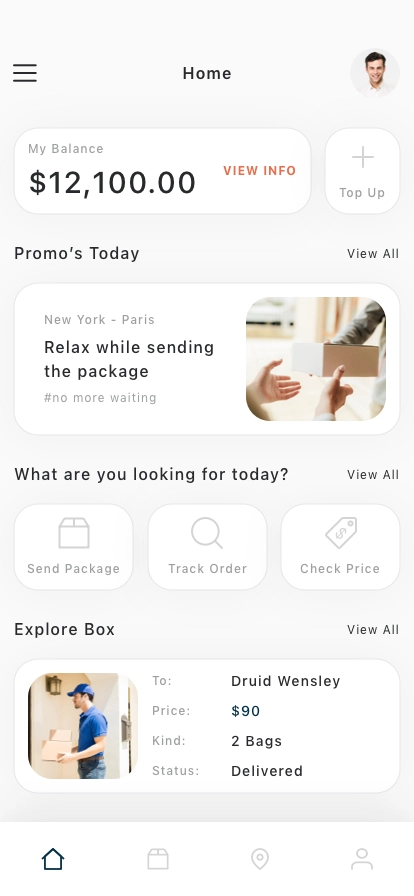 Logistics & Delivery Mobile App UI Kit - Screenshot 1