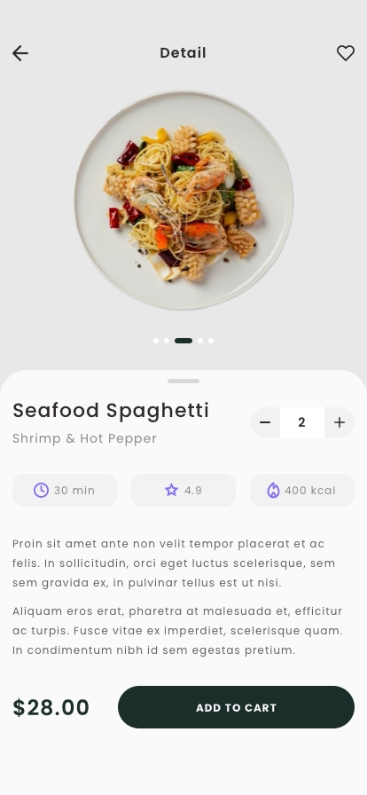 Food Order & Delivery Mobile App UI Kit - Screenshot 2