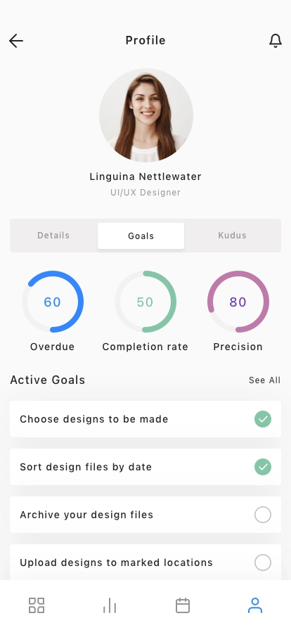 Goals Mobile App UI Kit - Screenshot 4