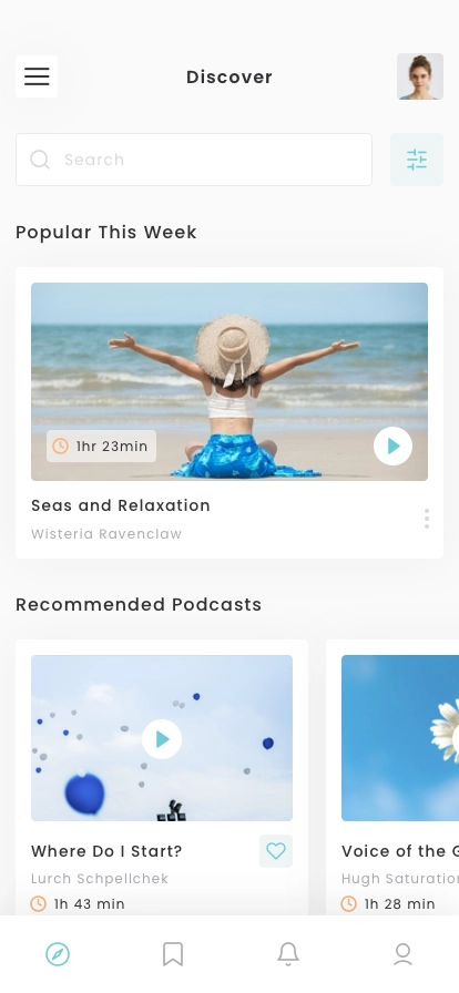 Podcast Platform Mobile App UI Kit - Screenshot 1
