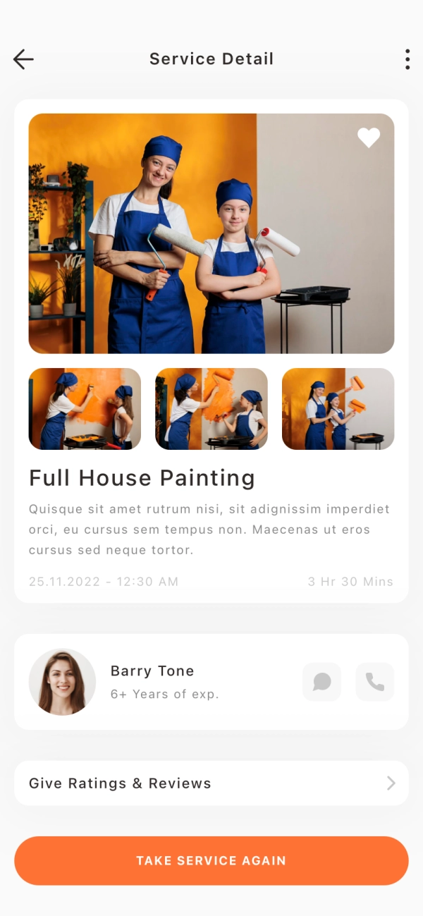 Service Provider Mobile App UI Kit - Screenshot 3