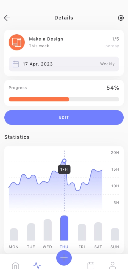 Goals Tracker Mobile App UI Kit - Screenshot 3