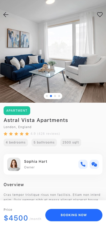 Real Estate Mobile App UI Kit - Screenshot 3