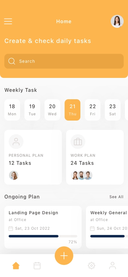 Productivity Mobile App UI Kit - Screenshot 1