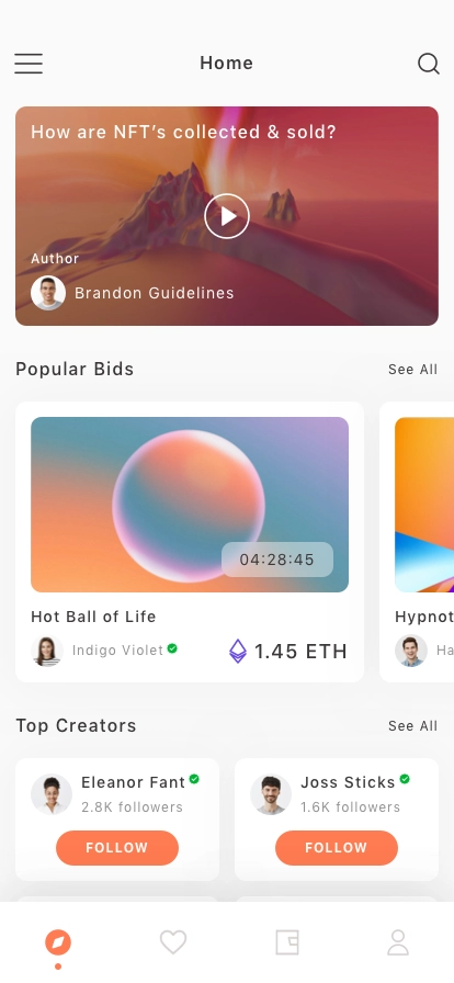 NFT Marketplace App UI Kit - Screenshot 1