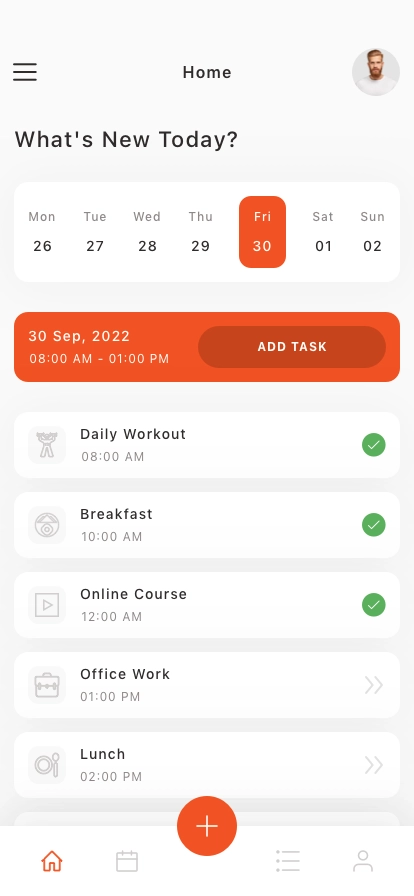 Task Planner Mobile App UI Kit - Screenshot 1