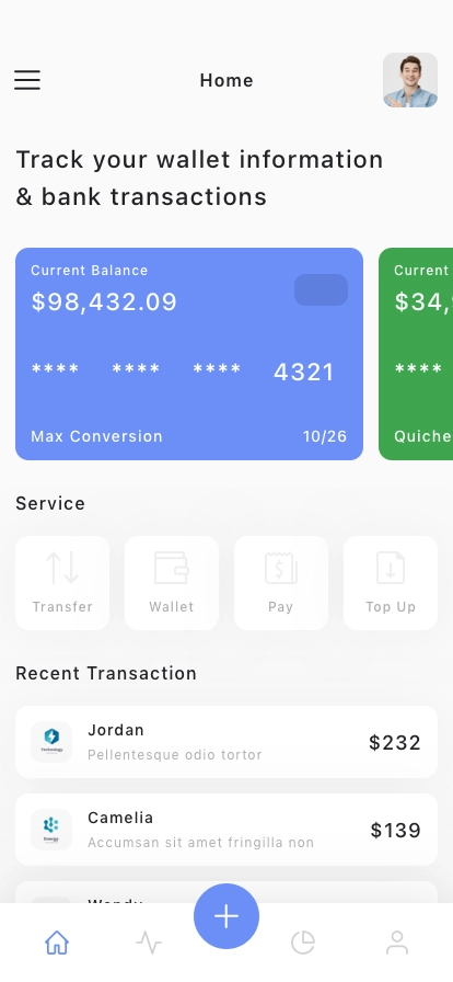 Bank & Wallet Mobile App UI Kit - Screenshot 1