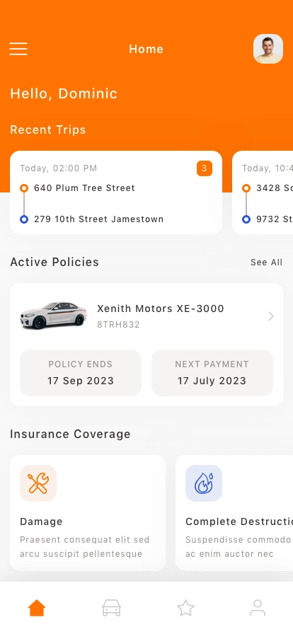 Car Insurance Mobile App UI Kit for Figma, Sketch & XD | UIworkshop