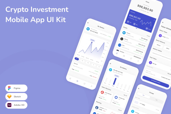 Crypto Investment Mobile App UI Kit