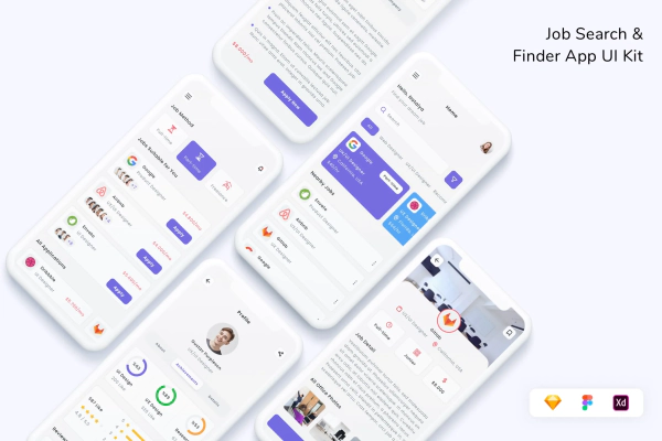 Job Search & Finder App UI Kit