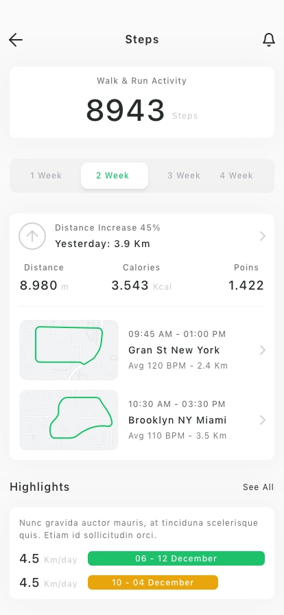 Healthcare Tracker Mobile App UI Kit - Screenshot 3