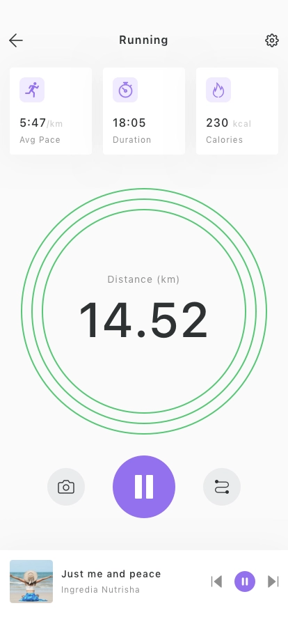Step & Fitness Tracker Mobile App UI Kit - Screenshot 5