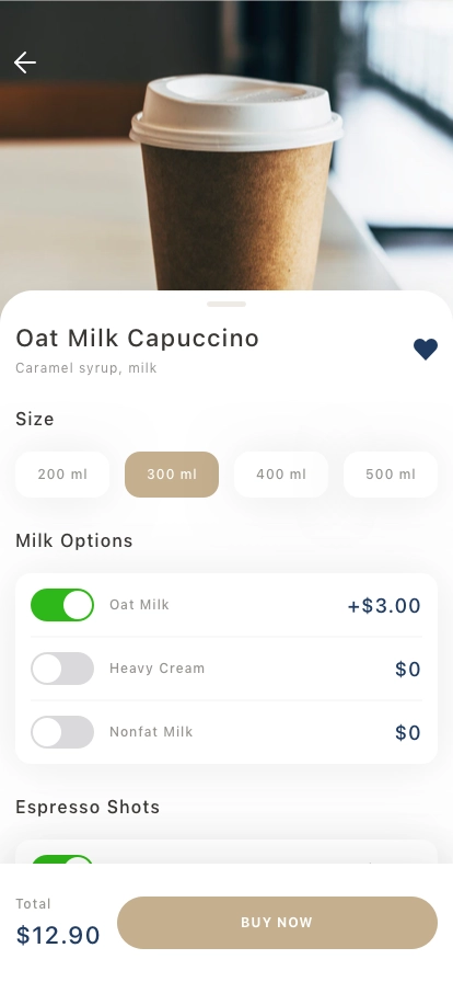 Coffee House Mobile App UI Kit - Screenshot 1