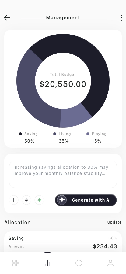 Finance Assistant Mobile App UI Kit - Screenshot 2