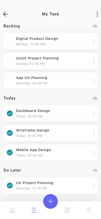 Project Management Mobile App UI Kit - Screenshot 4