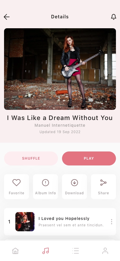 Music Streaming Mobile App UI Kit - Screenshot 5